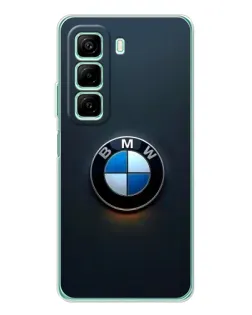 Чехол для Infinix Hot 50 с картинкой «Логотип BMW — минимализм»