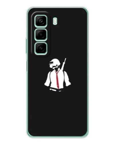 Чохол для Infinix Hot 50 з картинкою «PUBG — силует воїна»