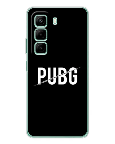 Чохол для Infinix Hot 50 з картинкою «PUBG — білий логотип»