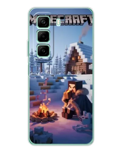 Чохол для Infinix Hot 50 з картинкою «Зимовий Minecraft» Чохол для Infinix Hot 50 з картинкою «Зимовий Minecraft»