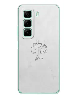 Чехол для Infinix Hot 50 с картинкой «Иоанна 3:16 Крест»