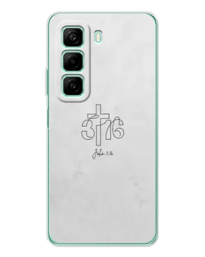 Чехол для Infinix Hot 50 с картинкой «Иоанна 3:16 Крест»