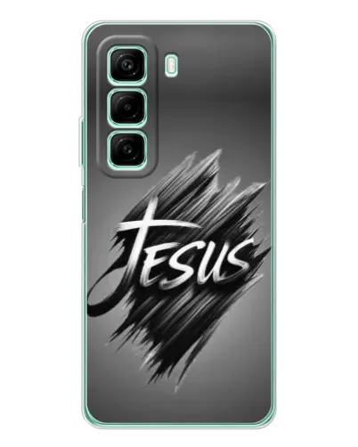 Чехол для Infinix Hot 50 с картинкой «Надпись Jesus Graffiti»