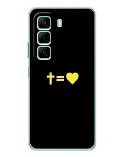 Чехол для Infinix Hot 50 с картинкой «Сердце и Крест»