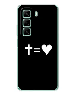 Чехол для Infinix Hot 50 с картинкой «Крест и Сердце»