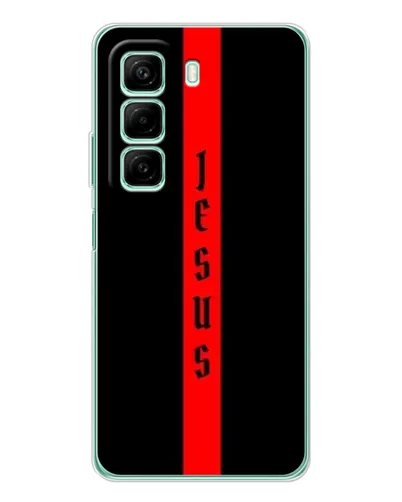 Чехол для Infinix Hot 50 с картинкой «Красная линия веры»