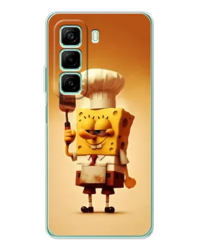 Чохол для Infinix Hot 50 з картинкою «Губка Боб кухар»