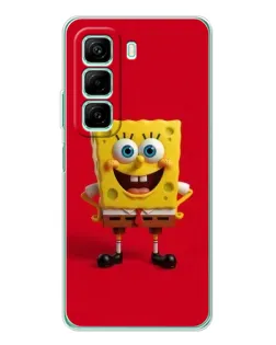 Чохол для Infinix Hot 50 з картинкою «Спанч Боб на червоному» Чохол для Infinix Hot 50 з картинкою «Спанч Боб на червоному»