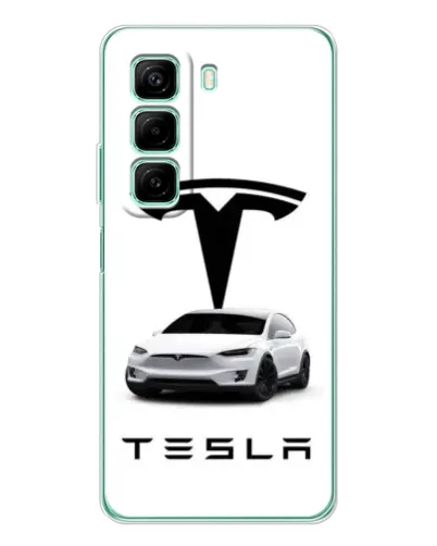 Чехол для Infinix Hot 50 с картинкой «Tesla White Style»