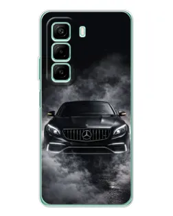 Чехол для Infinix Hot 50 с картинкой «Mercedes в дыму»