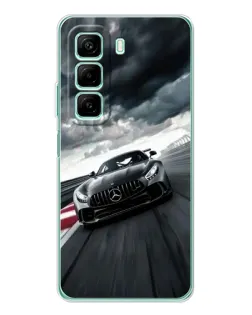 Чехол для Infinix Hot 50 с картинкой «Гоночный Mercedes AMG»