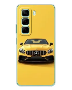Чехол для Infinix Hot 50 с картинкой «Желтый Mercedes GT»