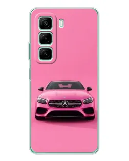 Чехол для Infinix Hot 50 с картинкой «Розовый Mercedes AMG»