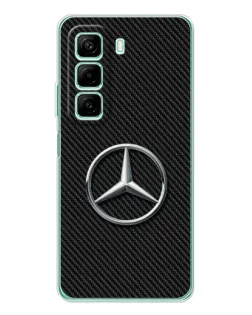 Чехол для Infinix Hot 50 с картинкой «Карбоновый Mercedes стиль»