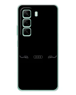 Чехол для Infinix Hot 50 с картинкой «Audi — световой подпись»