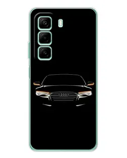 Чехол для Infinix Hot 50 с картинкой «Audi — ночной контур»