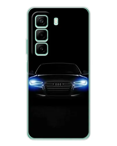 Чехол для Infinix Hot 50 с картинкой «Audi в неоне»