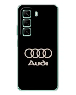 Чехол для Infinix Hot 50 с картинкой «Audi — золотой логотип»
