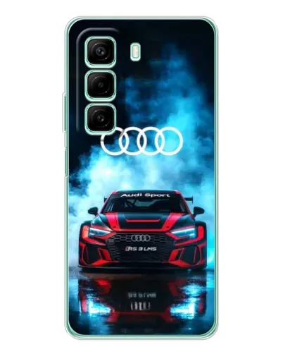 Чехол для Infinix Hot 50 с картинкой «Audi Sport — неон»