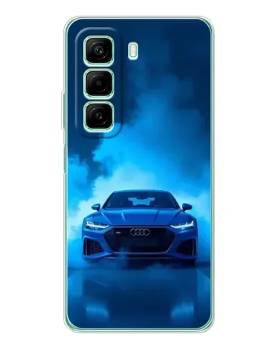 Чехол для Infinix Hot 50 с картинкой «Audi — голубая энергия»