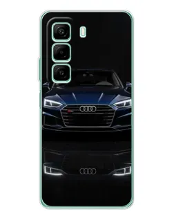 Чехол для Infinix Hot 50 с картинкой «Audi — ночное отражение»