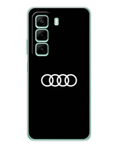 Чехол для Infinix Hot 50 с картинкой «Audi White Logo»