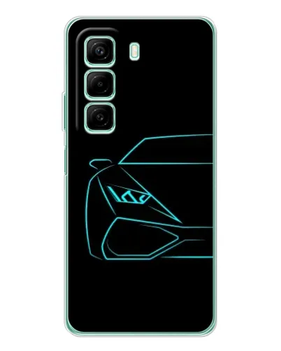 Чехол для Infinix Hot 50 с картинкой «Голубой силуэт Lamborghini» Чехол для Infinix Hot 50 с картинкой «Голубой силуэт Lamborghini»