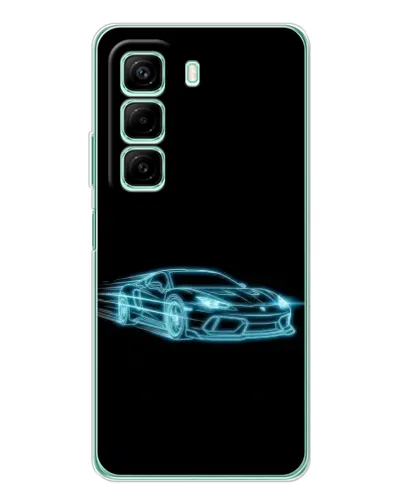 Чехол для Infinix Hot 50 с картинкой «Неоновый контур Lamborghini» Чехол для Infinix Hot 50 с картинкой «Неоновый контур Lamborghini»