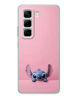 Чехол для Infinix Hot 50 с картинкой «Stitch выглядывает»