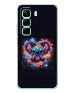 Чехол для Infinix Hot 50 с картинкой «Stitch в цветах»