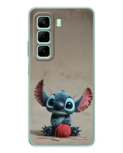 Чехол для Infinix Hot 50 с картинкой «Стич на коричневом фоне»