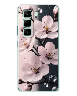 Чехол для Infinix Hot 50 с картинкой «Нежная сакура и капли» Чехол для Infinix Hot 50 с картинкой «Нежная сакура и капли»