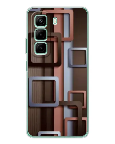 Чехол для Infinix Hot 50 с картинкой «Коричневые объемные квадраты» Чехол для Infinix Hot 50 с картинкой «Коричневые объемные квадраты»