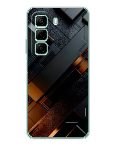Чехол для Infinix Hot 50 с картинкой «Черные геометрические блоки» Чехол для Infinix Hot 50 с картинкой «Черные геометрические блоки»