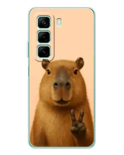 Чехол для Infinix Hot 50 с картинкой «Капибара виктория»