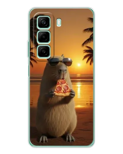Чехол для Infinix Hot 50 с картинкой «Капибара с пиццей» Чехол для Infinix Hot 50 с картинкой «Капибара с пиццей»