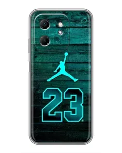 Чехол для Infinix Hot 50i с картинкой «Jordan Cyan 23»