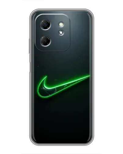 Чехол для Infinix Hot 50i с картинкой «Неоновый контур Nike»