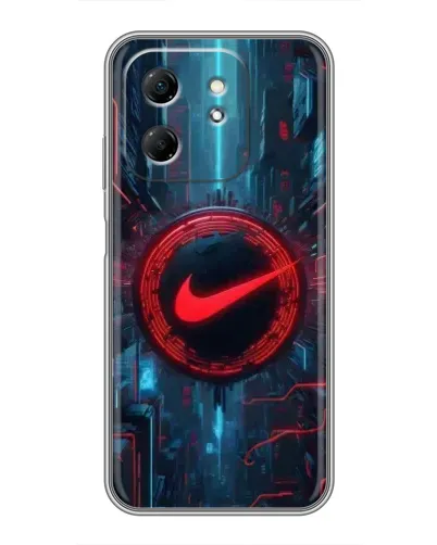 Чехол для Infinix Hot 50i с картинкой «Техногенный стиль Nike»