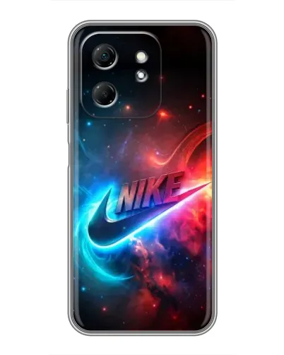 Чехол для Infinix Hot 50i с картинкой «Огненный логотип Nike»