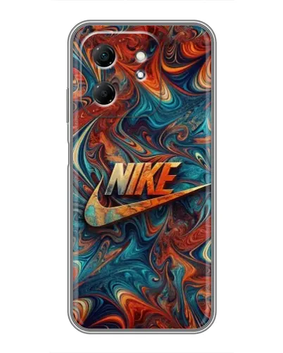 Чехол для Infinix Hot 50i с картинкой «Nike в абстракции»