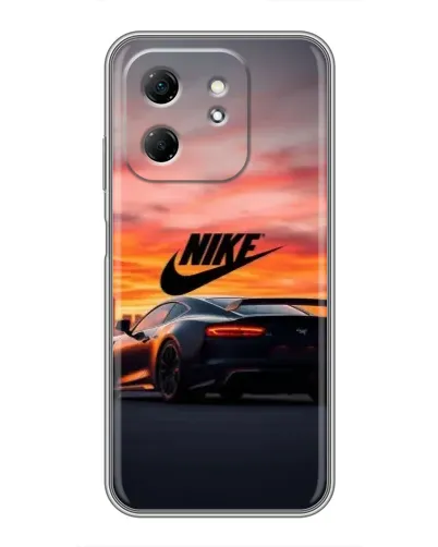 Чехол для Infinix Hot 50i с картинкой «Nike и суперкар»