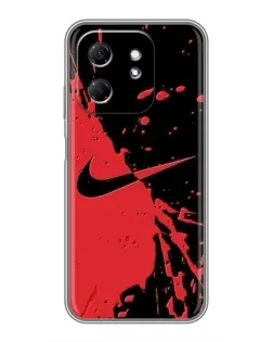 Чехол для Infinix Hot 50i с картинкой «Красные брызги Nike» Чехол для Infinix Hot 50i с картинкой «Красные брызги Nike»