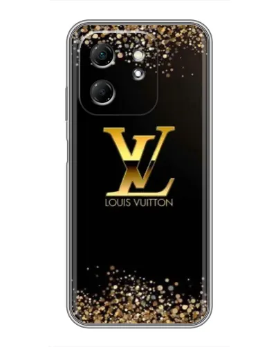 Чехол для Infinix Hot 50i с картинкой «LV — золотые искры»
