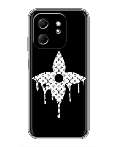 Чехол для Infinix Hot 50i с картинкой «Цветочная монограмма»