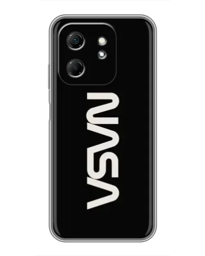 Чехол для Infinix Hot 50i с картинкой «NASA — вертикальный логотип»