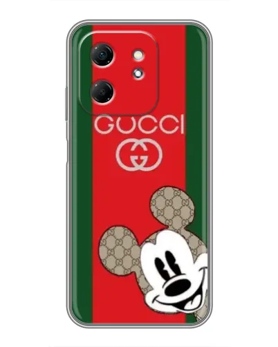 Чехол для Infinix Hot 50i с картинкой «Gucci — полосы и Микки» Чехол для Infinix Hot 50i с картинкой «Gucci — полосы и Микки»