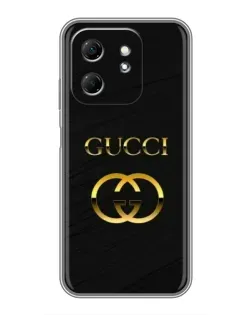 Чохол для Infinix Hot 50i з картинкою «Золотий логотип Gucci»