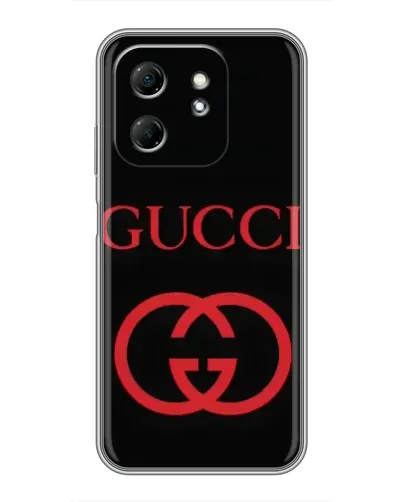Чехол для Infinix Hot 50i с картинкой «Gucci — красный логотип» Чехол для Infinix Hot 50i с картинкой «Gucci — красный логотип»