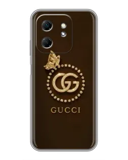 Чохол для Infinix Hot 50i з картинкою «Gucci — золотий метелик»